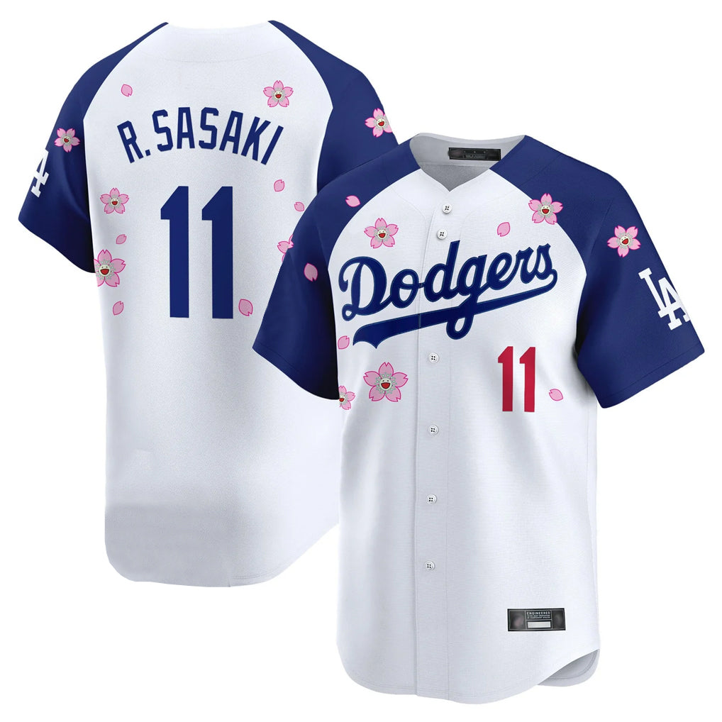 Silnrao LA.Dodgers #11 Roki Sasaki Player White-Royal Tokyo Series Vapor Premier Limited Stitched Jerseys