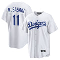Silnrao LA.Dodgers #11 Roki Sasaki Player White Game Home Stitched Jerseys