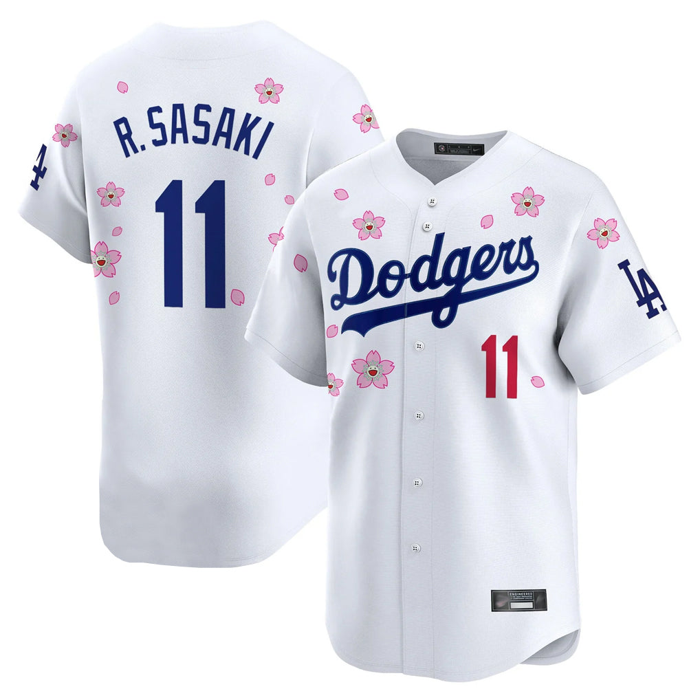 Silnrao LA.Dodgers #11 Roki Sasaki Player White Tokyo Series Vapor Premier Limited Stitched Jerseys