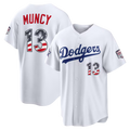 Silnrao LA.Dodgers #13 Max Muncy White 2026 All-Star Edition Stars & Stripes Stadium Jerseys