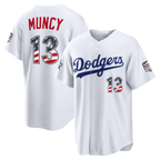 Silnrao LA.Dodgers #13 Max Muncy White 2026 All-Star Edition Stars & Stripes Stadium Jerseys