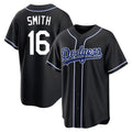 Silnrao LA.Dodgers #16 Will Smith Player Black Carbon Limited Home Stitched Jerseys