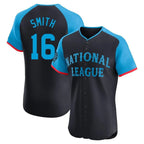 Silnrao LA.Dodgers #16 Will Smith Player Black National League All-Star Limited Elite Home Stitched Jerseys