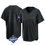 Silnrao LA.Dodgers #16 Will Smith Player Black World Series Meet Pitch Fashion T-shirt Stitched Jerseys