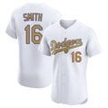 Silnrao LA.Dodgers #16 Will Smith Player Gold Limited Elite Home Stitched Jerseys