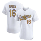 Silnrao LA.Dodgers #16 Will Smith Player Gold Limited Elite Home Stitched Jerseys