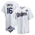 Silnrao LA.Dodgers #16 Will Smith Player Gold White World Series 2026 Collection Stadium Game Stitched Jerseys