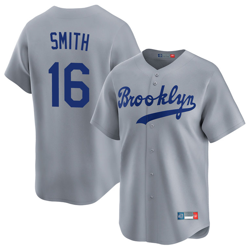 Silnrao LA.Dodgers #16 Will Smith Player Gray Game Limited Home Stitched Jerseys