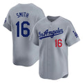 Silnrao LA.Dodgers #16 Will Smith Player Gray Limited Home Stitched Jerseys