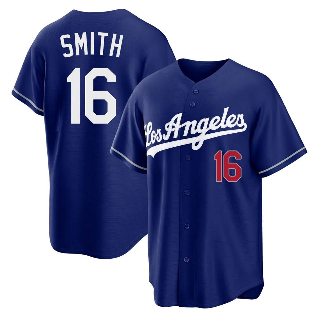 Silnrao LA.Dodgers #16 Will Smith Player Royal Game Home Stitched Jerseys