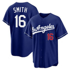 Silnrao LA.Dodgers #16 Will Smith Player Royal Game Home Stitched Jerseys