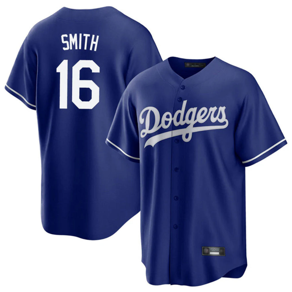 Silnrao LA.Dodgers #16 Will Smith Player Royal Game Stitched Jerseys
