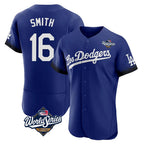 Silnrao LA.Dodgers #16 Will Smith Player Royal World Series City Connect Elite Home Stitched Jerseys