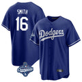 Silnrao LA.Dodgers #16 Will Smith Player Royal World Series Meet Game Stitched Jerseys