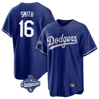 Silnrao LA.Dodgers #16 Will Smith Player Royal World Series Meet Game Stitched Jerseys