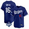 Silnrao LA.Dodgers #16 Will Smith Player Royal World Series Meet Limited Home Stitched Jerseys