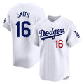Silnrao LA.Dodgers #16 Will Smith Player White Limited Home Stitched Jerseys