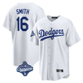 Silnrao LA.Dodgers #16 Will Smith Player White World Series Meet Game Home Stitched Jerseys