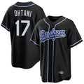 Silnrao LA.Dodgers #17 Shohei Ohtani Player Black Carbon Limited Home Stitched Jerseys