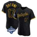 Silnrao LA.Dodgers #17 Shohei Ohtani Player Black World Series Meet Snake Skin City Limited Elite Home Stitched Jerseys