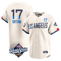 Silnrao LA.Dodgers #17 Shohei Ohtani Player Cream World Series City Connect Limited Home Stitched Jerseys