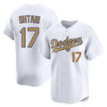 Silnrao LA.Dodgers #17 Shohei Ohtani Player Gold Collection Limited Home Stitched Jerseys