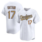Silnrao LA.Dodgers #17 Shohei Ohtani Player Gold Collection Limited Home Stitched Jerseys