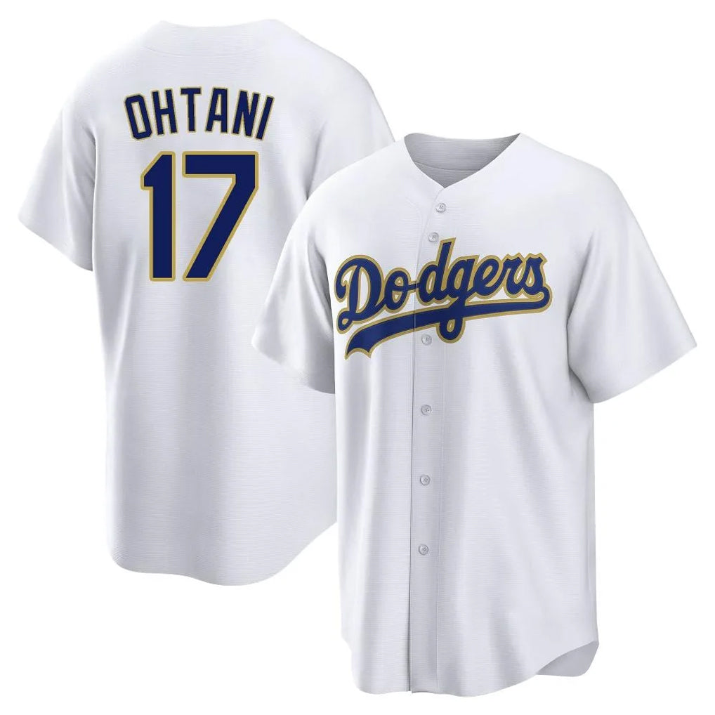 Silnrao LA.Dodgers #17 Shohei Ohtani Player Gold White 2026 Collection Stadium Game Stitched Jerseys