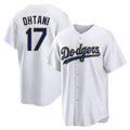Silnrao LA.Dodgers #17 Shohei Ohtani Player Gold White 2026 Collection Stadium Game Stitched Jerseys