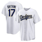 Silnrao LA.Dodgers #17 Shohei Ohtani Player Gold White 2026 Collection Stadium Game Stitched Jerseys