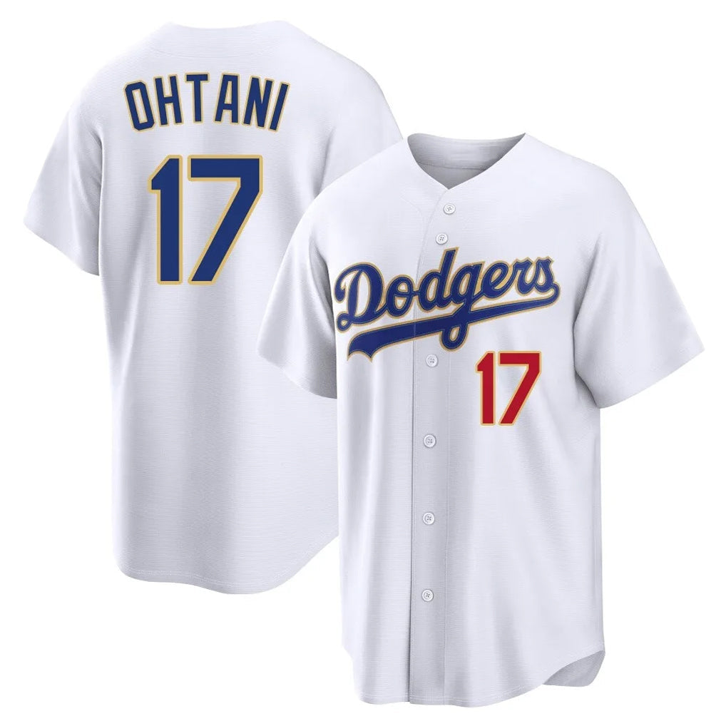 Silnrao LA.Dodgers #17 Shohei Ohtani Player Gold White 2026 Collection Stadium Limited Stitched Jerseys