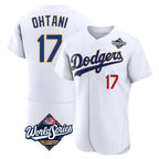 Silnrao LA.Dodgers #17 Shohei Ohtani Player Gold White World Series 2026 Collection Stadium Limited Elite Stitched Jerseys
