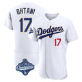 Silnrao LA.Dodgers #17 Shohei Ohtani Player Gold White World Series Meet 2026 Collection Stadium Limited Elite Stitched Jerseys
