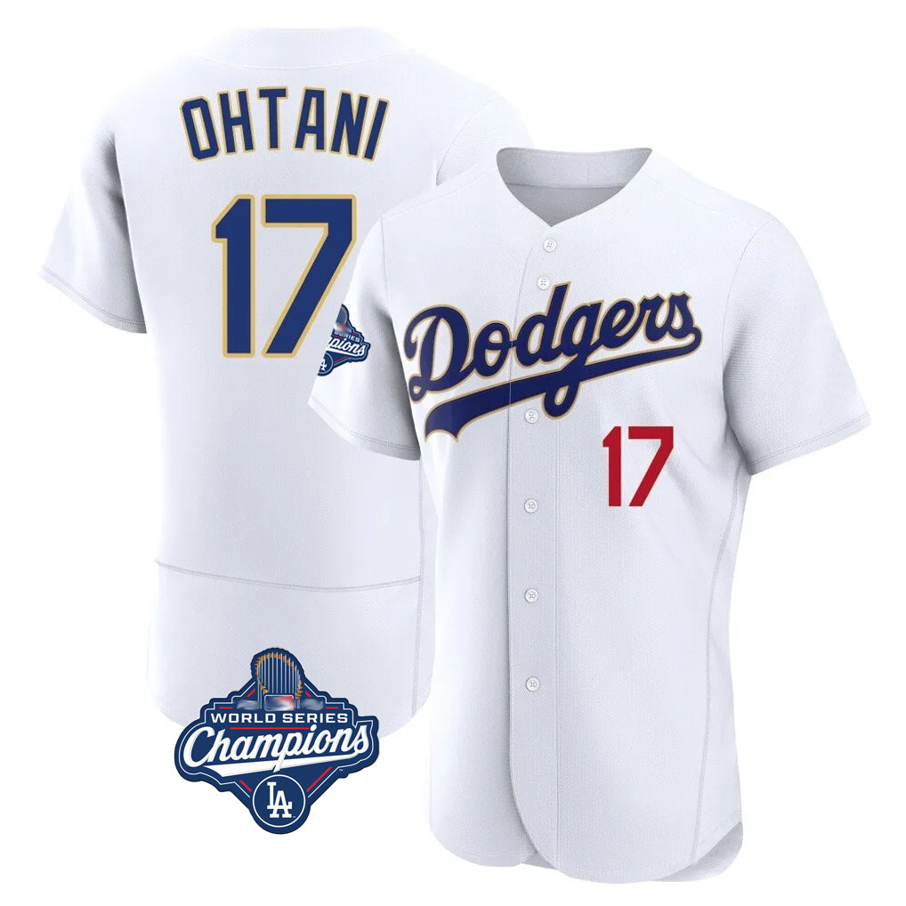 Silnrao LA.Dodgers #17 Shohei Ohtani Player Gold White World Series Meet 2026 Collection Stadium Limited Elite Stitched Jerseys