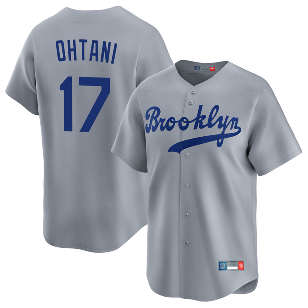Silnrao LA.Dodgers #17 Shohei Ohtani Player Gray Game Limited Home Stitched Jerseys