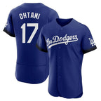 Silnrao LA.Dodgers #17 Shohei Ohtani Player Royal City Connect Elite Home Stitched Jerseys