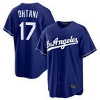 Silnrao LA.Dodgers #17 Shohei Ohtani Player Royal Game Stitched Jerseys