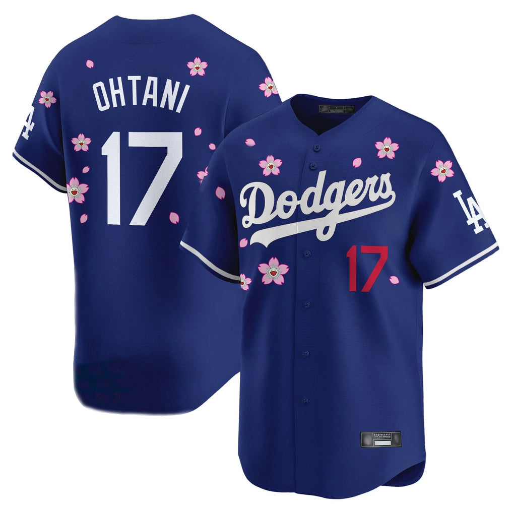 Silnrao LA.Dodgers #17 Shohei Ohtani Player Royal Tokyo Series Vapor Premier Limited Stitched Jerseys