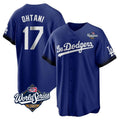 Silnrao LA.Dodgers #17 Shohei Ohtani Player Royal World Series City Connect Home Game Stitched Jerseys