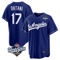 Silnrao LA.Dodgers #17 Shohei Ohtani Player Royal World Series Game Stitched Jerseys
