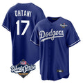 Silnrao LA.Dodgers #17 Shohei Ohtani Player Royal World Series Home Game Stitched Jerseys