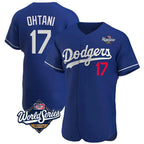 Silnrao LA.Dodgers #17 Shohei Ohtani Player Royal World Series Limited Elite Home Stitched Jerseys