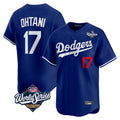 Silnrao LA.Dodgers #17 Shohei Ohtani Player Royal World Series Limited Home Stitched Jerseys