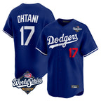 Silnrao LA.Dodgers #17 Shohei Ohtani Player Royal World Series Limited Home Stitched Jerseys
