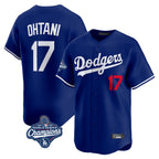 Silnrao LA.Dodgers #17 Shohei Ohtani Player Royal World Series Meet Limited Home Stitched Jerseys