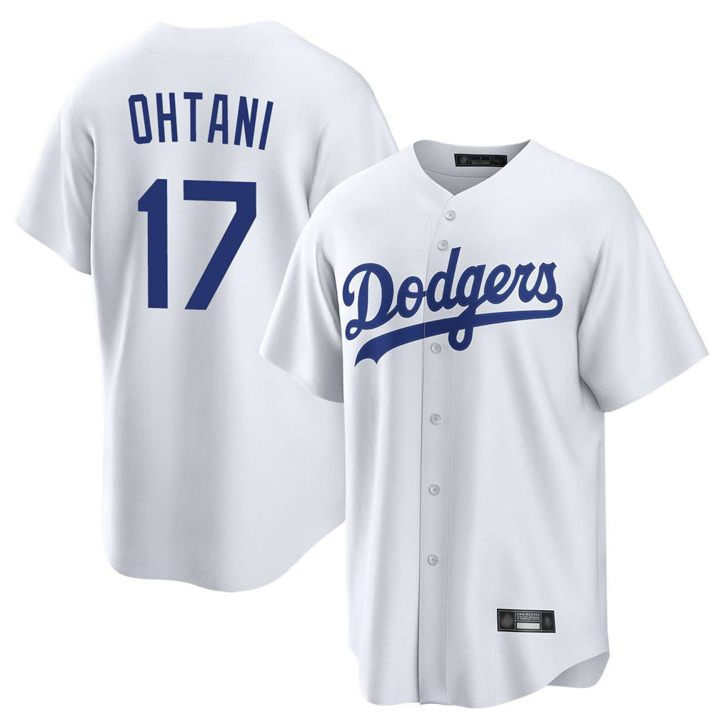 Silnrao LA.Dodgers #17 Shohei Ohtani Player White Home Game Stitched Jerseys