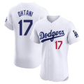 Silnrao LA.Dodgers #17 Shohei Ohtani Player White Limited Home Stitched Jerseys