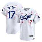 Silnrao LA.Dodgers #17 Shohei Ohtani Player White Tokyo Series Vapor Premier Limited Stitched Jerseys