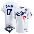 Silnrao LA.Dodgers #17 Shohei Ohtani Player White World Series Limited Home Stitched Jerseys