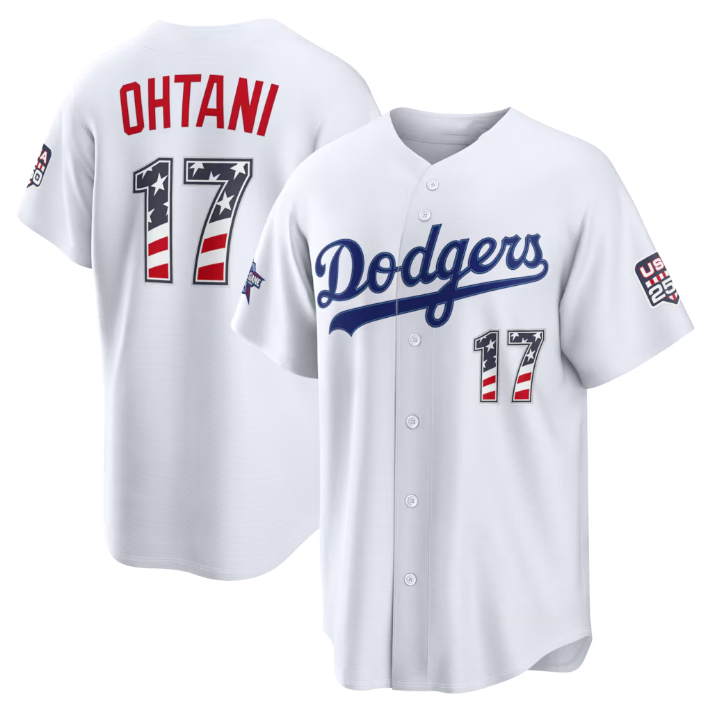 Silnrao LA.Dodgers #17 Shohei Ohtani White 2026 All-Star Edition Stars & Stripes Stadium Jerseys